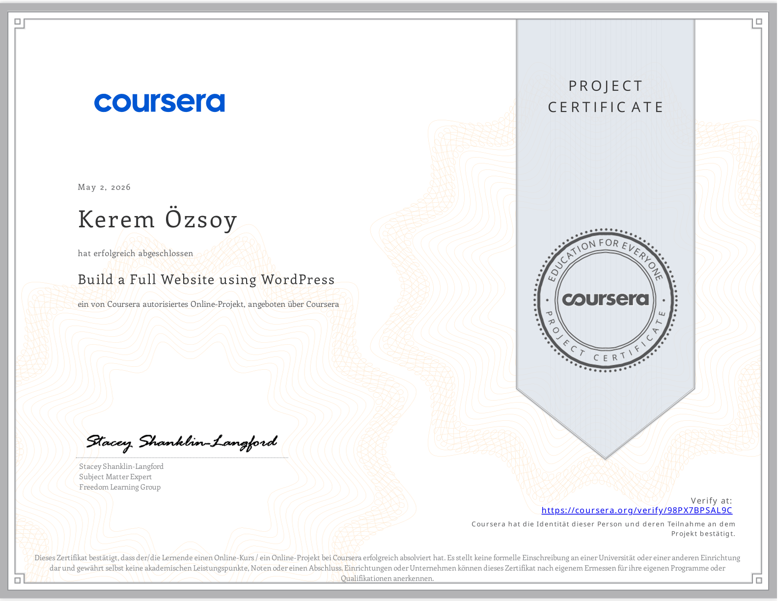 Coursera 98PX7BPSAL9C